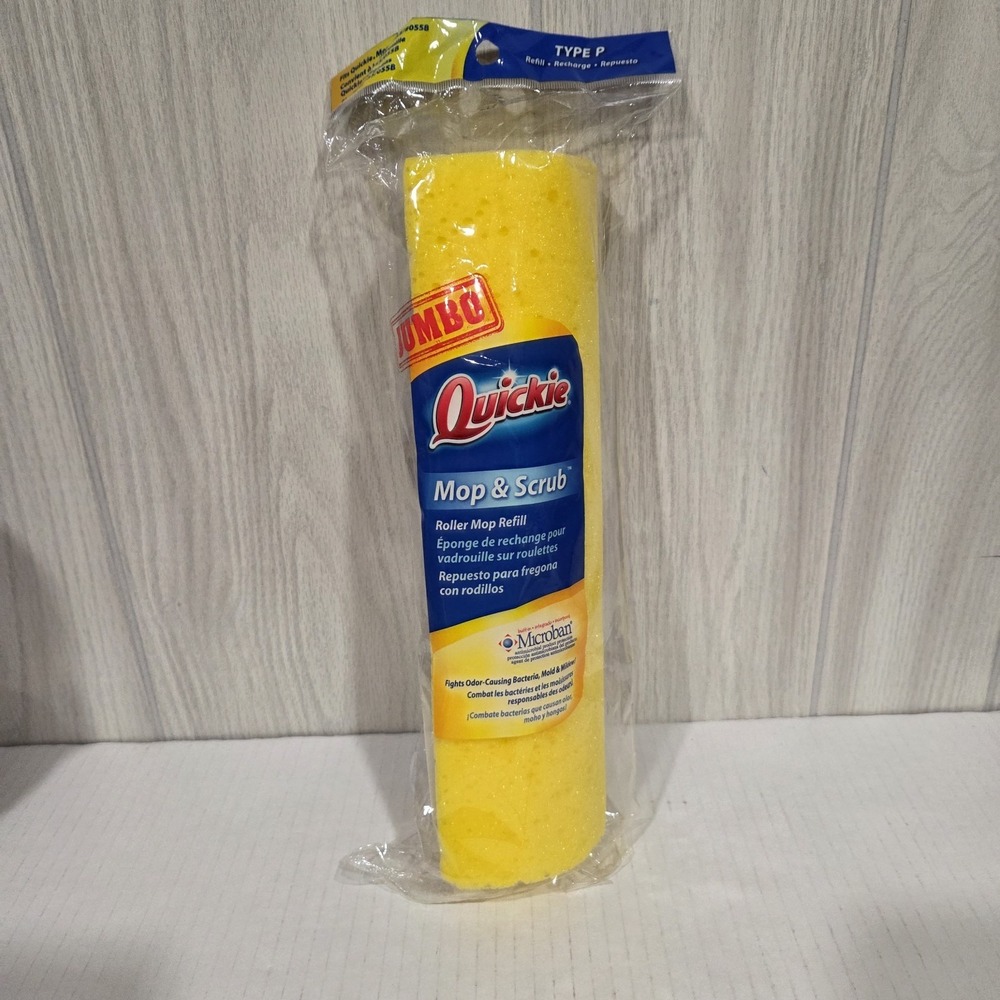 Jumbo Quickie Mop & Scrub Roller Refill - Microban 12" 055/055B Type P New